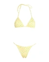 Frankies Bikinis X Pamela Anderson Zeus Micro Triangle Bikini Top In Paradise Cove In Yellow