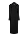 Maria Vittoria Paolillo Mvp Woman Coat Black Size 8 Polyester, Viscose, Elastane