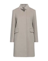 Cinzia Rocca Woman Coat Khaki Size 12 Wool, Polyamide, Cashmere In Beige