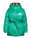 DSQUARED2 DSQUARED2 WOMAN PUFFER GREEN SIZE 8 POLYESTER
