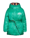 Dsquared2 Woman Puffer Green Size 2 Polyester