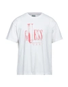 Guess Man T-shirt Off White Size Xl Cotton In Off White
