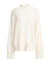 8pm Woman Turtleneck Ivory Size M Polyamide, Viscose, Wool, Cashmere In White