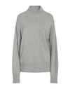 8pm Woman Turtleneck Grey Size L Polyamide, Viscose, Wool, Cashmere