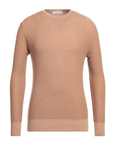 Filippo De Laurentiis Man Sweater Sand Size 42 Merino Wool In Beige