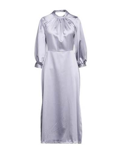 Closet Woman Midi Dress Lilac Size 10 Polyester, Elastane In Purple