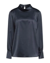 Emisphere Woman Top Midnight Blue Size 12 Polyester, Elastane