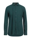 Tintoria Mattei 954 Man Shirt Dark Green Size 17 Cotton