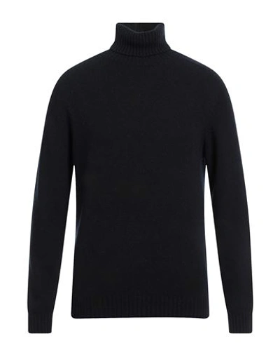 MALO MALO MAN TURTLENECK MIDNIGHT BLUE SIZE 46 VIRGIN WOOL, CASHMERE