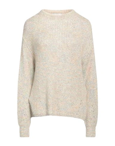 Kaos Woman Sweater Beige Size Xl Metallic Polyester, Polyamide, Mohair Wool, Alpaca Wool