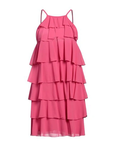Kontatto Woman Short Dress Fuchsia Size M Polyester In Pink