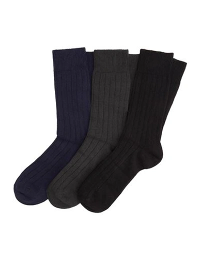 8 By Yoox 3 Pack Organic Cotton Socks Man Socks & Hosiery Black Size Onesize Organic Cotton, Polyami