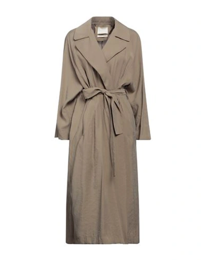 Momoní Woman Overcoat Khaki Size 2 Modacrylic, Polyester In Beige