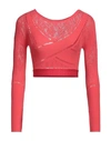 WOLFORD WOLFORD WOMAN TOP CORAL SIZE L POLYAMIDE, ELASTANE