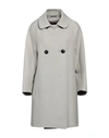 CINZIA ROCCA CINZIA ROCCA WOMAN COAT LIGHT GREY SIZE 10 VIRGIN WOOL