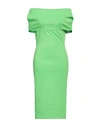 Mangano Woman Midi Dress Light Green Size 8 Cotton