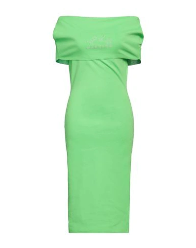 Mangano Woman Midi Dress Light Green Size 8 Cotton