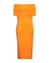 Mangano Woman Midi Dress Orange Size 6 Cotton