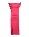 Mangano Woman Midi Dress Fuchsia Size 8 Cotton In Pink