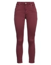 Anna Rock Woman Pants Burgundy Size M Cotton, Elastane In Red