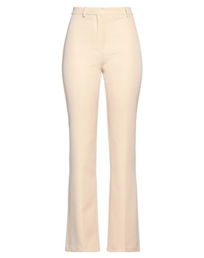 Vicolo Woman Pants Beige Size S Polyester, Elastane In Beige