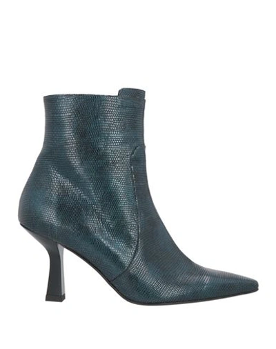 Zinda Woman Ankle Boots Deep Jade Size 7 Soft Leather In Green