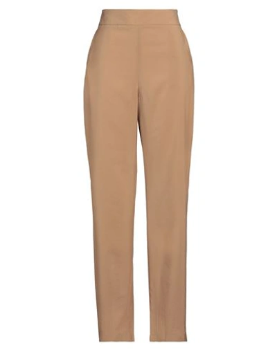 Niū Woman Pants Camel Size L Viscose, Polyamide In Beige