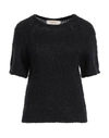 Jucca Woman Sweater Black Size L Polyamide, Alpaca Wool, Mohair Wool In Black