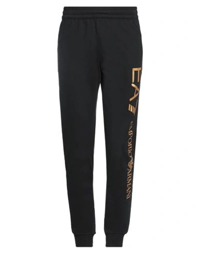 Ea7 Man Pants Black Size S Cotton