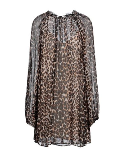 Jucca Woman Short Dress Brown Size 8 Viscose