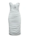 Vicolo Woman Midi Dress Light Grey Size M Viscose, Elastane In Grey