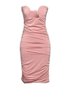 Vicolo Woman Midi Dress Pastel Pink Size S Viscose, Elastane