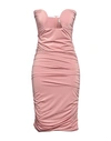 Vicolo Woman Midi Dress Antique Rose Size M Viscose, Elastane In Pink
