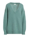 American Vintage Woman Sweater Light Green Size Xs/s Mohair Wool, Polyamide, Elastane