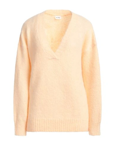 American Vintage Woman Sweater Apricot Size M/l Mohair Wool, Polyamide, Elastane In Orange