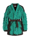 AVIU AVIÙ WOMAN OVERCOAT & TRENCH COAT GREEN SIZE 6 ACRYLIC, POLYAMIDE, MOHAIR WOOL, VIRGIN WOOL, POLYEST