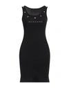 Mangano Woman Short Dress Black Size 8 Cotton