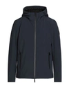 Woolrich Jacket With Zip In Navy Blue