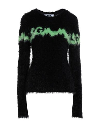 Msgm Woman Sweater Black Size L Polyamide