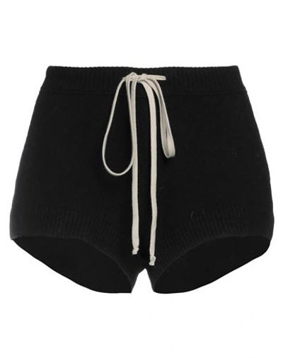 Rick Owens Woman Shorts & Bermuda Shorts Black Size S Cashmere, Elastane, Wool In Black