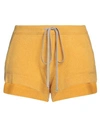 Rick Owens Woman Shorts & Bermuda Shorts Marigold Size S Cashmere, Elastane, Wool In Yellow