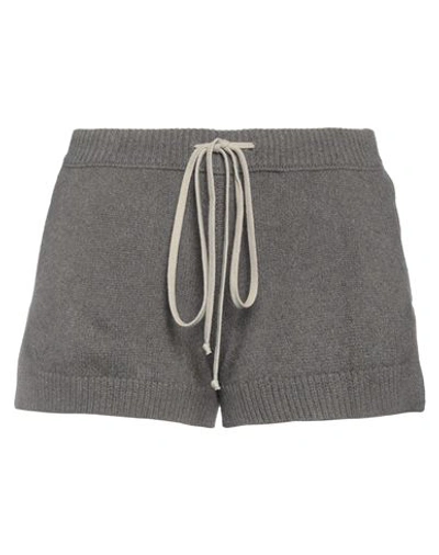Rick Owens Woman Shorts & Bermuda Shorts Dove Grey Size S Cashmere, Elastane, Wool In Grey
