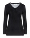 Alpha Studio Woman Sweater Black Size 12 Cotton