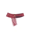Cavalli Class Woman Belt Burgundy Size S Calfskin In Red