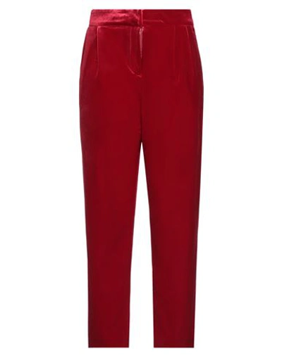 Soallure Woman Pants Red Size 6 Polyester, Elastane In Red