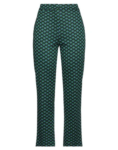 Kaos Woman Pants Green Size 8 Viscose, Polyester, Elastane