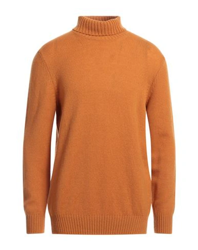 Gran Sasso Man Turtleneck Mandarin Size 46 Virgin Wool In Mandarin