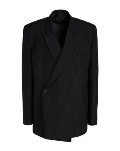 8 By Yoox Wool Double Breasted Boxy Blazer Man Suit Jacket Black Size 44 Virgin Wool