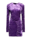 Patrizia Pepe Sera Woman Mini Dress Purple Size 3 Polyester, Elastane In Purple