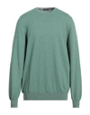 Barba Napoli Man Sweater Sage Green Size 48 Cashmere